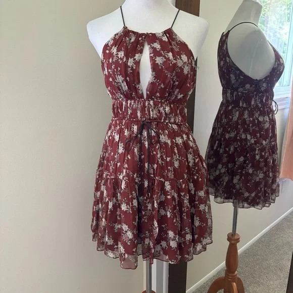 cinq a sept burgundy dress Genevive Gown  Cinq  Sept
